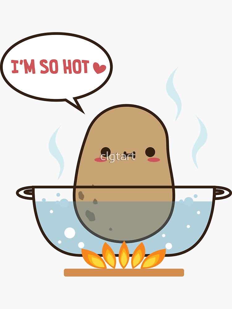 Hot Potato Sticker By Clgtart Redbubble