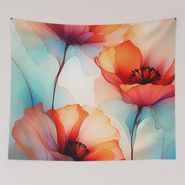 Item preview, Red Inky Poppies designed and sold by Red Witch Art.