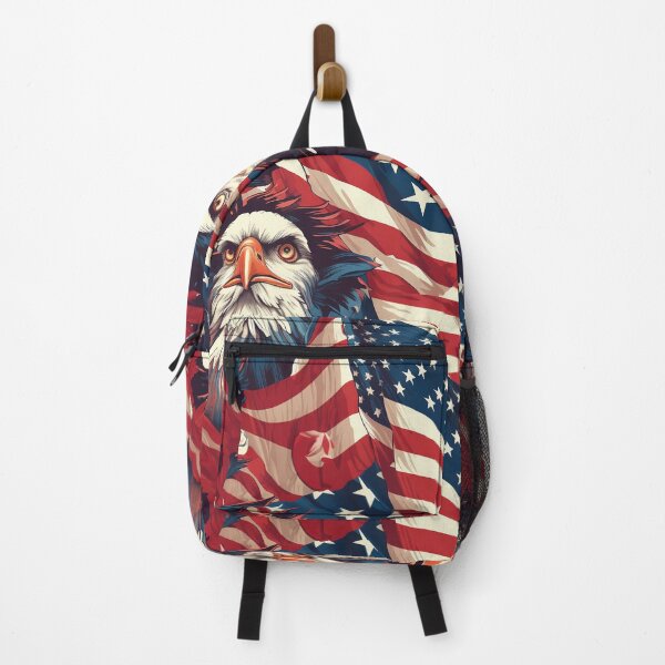 Item preview, Bald Eagles and American Flag Illustration designed and sold by aweartome.