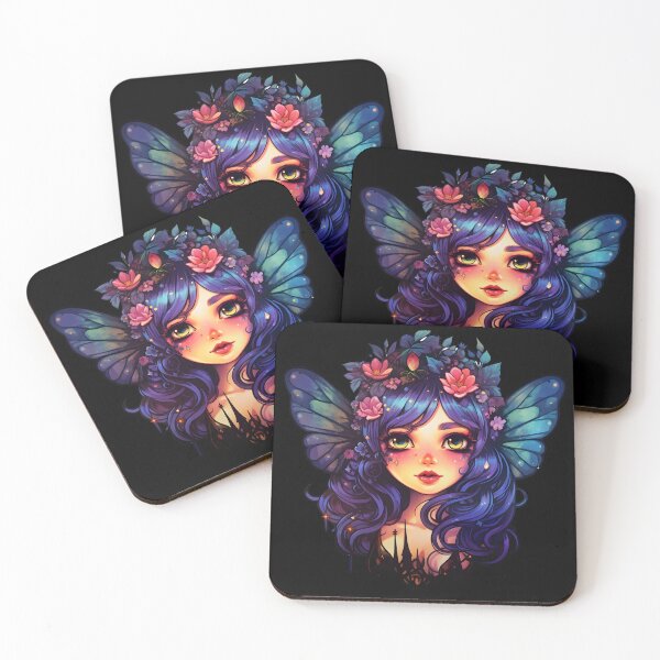 Item preview, Magical Fairy with Pink Flowers and Butterfly Wings designed and sold by 20th-eclipse.