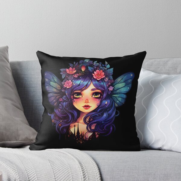 Item preview, Magical Fairy with Pink Flowers and Butterfly Wings designed and sold by 20th-eclipse.