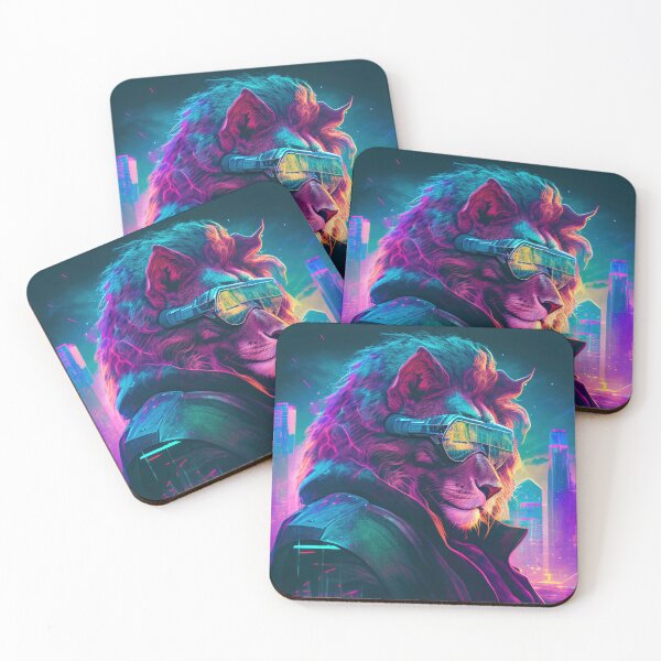 Item preview, S1-001 Cyber Beasts Series: Cyberpunk Lion  designed and sold by Apainterio.