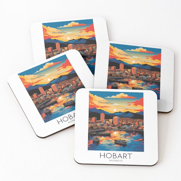 Item preview, A Pop Art Travel Print of Hobart - Australia designed and sold by StudioRedKoala.