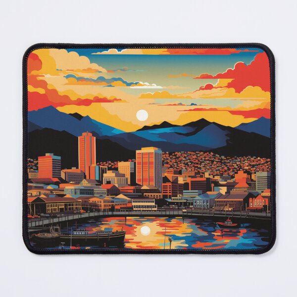 Item preview, A Pop Art Travel Print of Hobart - Australia designed and sold by StudioRedKoala.
