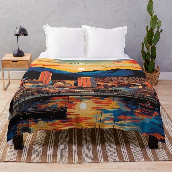 Item preview, A Pop Art Travel Print of Hobart - Australia designed and sold by StudioRedKoala.