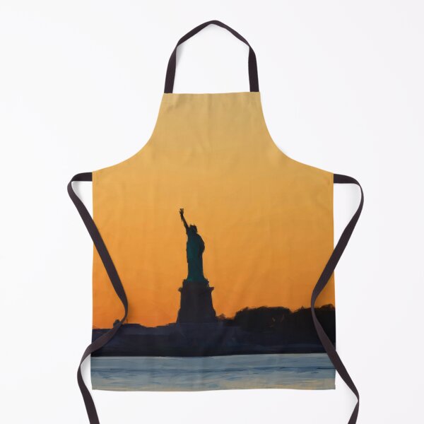 Item preview, Statue of Liberty at sunset. Image created using geometric shapes designed and sold by EdgyEdgeArt.