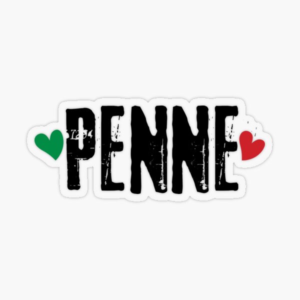 Aperçu de l'œuvre I Love Penne - Cadeau d'amateur de cuisine italienne créée et vendue par foodiemarie.