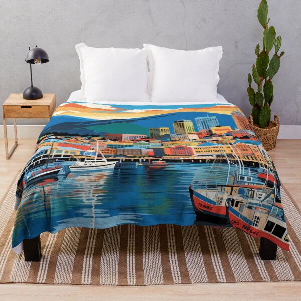 Item preview, A Pop Art Travel Print of Hobart - Australia designed and sold by StudioRedKoala.