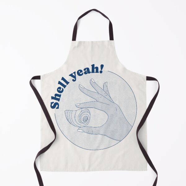 Item preview, Shell yeah! (navy blue with halftone shading) designed and sold by justwaterthanks.