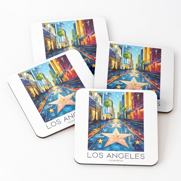 Item preview, A Pop Art Travel Print of the Walk of Fame in Los Angeles - California designed and sold by StudioRedKoala.