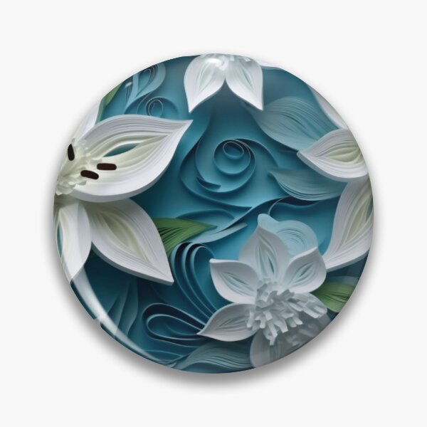 Item preview, Elegant Lilies: Paper Quilling Seamless Pattern designed and sold by EVA4designs.
