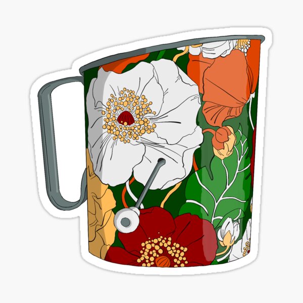 Vintage Poppy Sifter Sticker