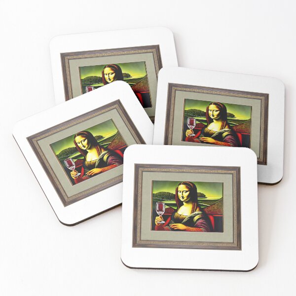 Item preview, mona lisa drinks wine designed and sold by diego armando moreno perez.