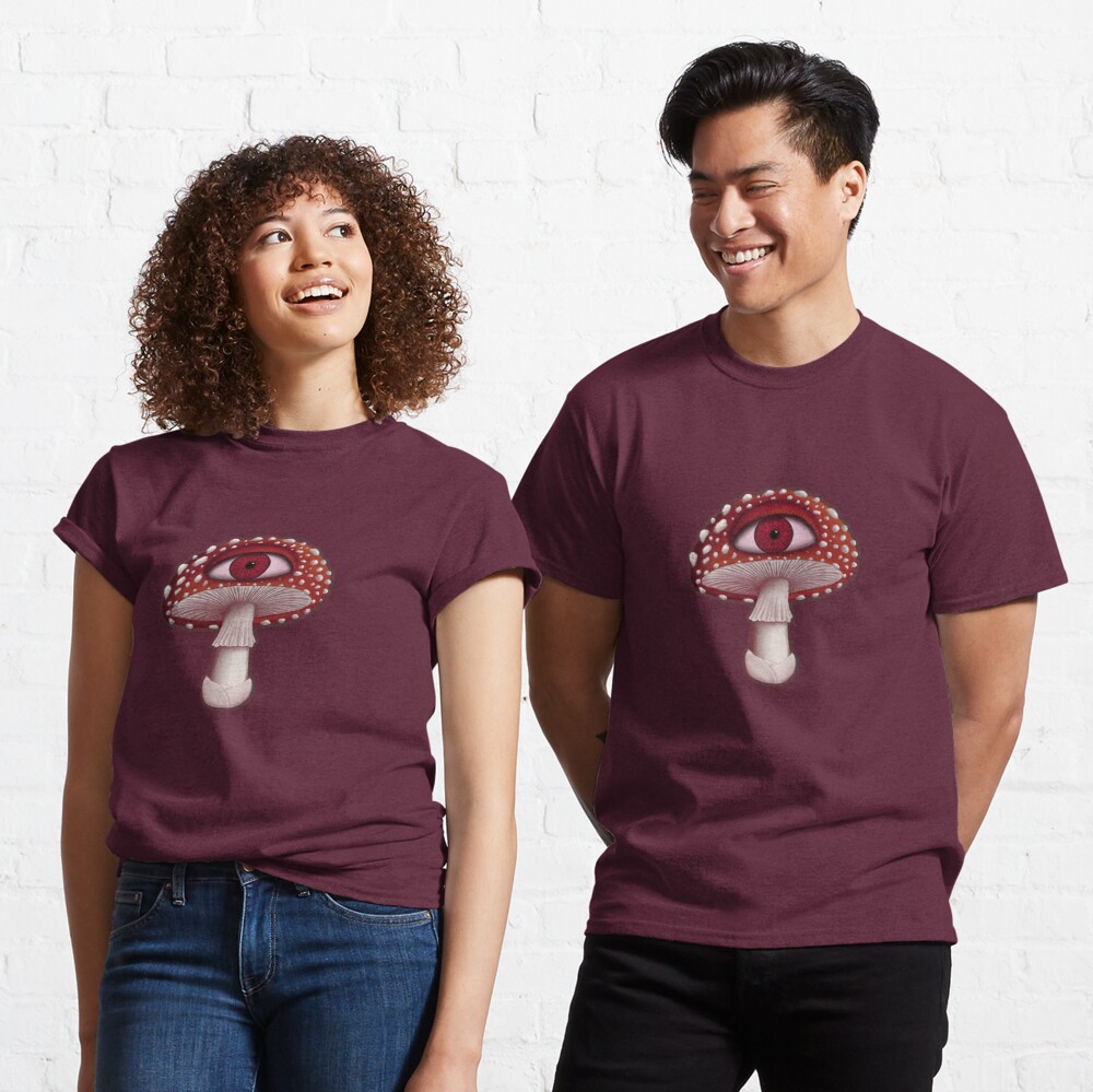 Discover Fly Agaric Eyeball Red Mushroom  | Classic T-Shirt