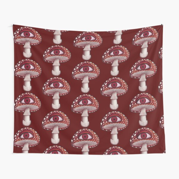 Discover Fly Agaric Eyeball Red Mushroom  | Tapestry