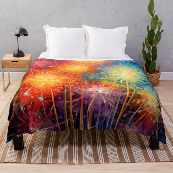 Item preview, Glowing Dandelions - watercolor painting 1 designed and sold by Red Witch Art.