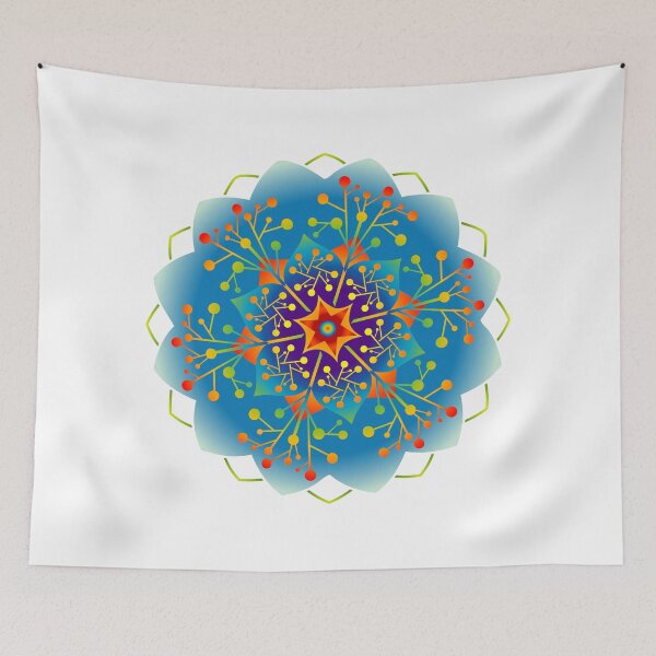 Item preview, Colorful Mandala Wheel of Energy Flower Harmony Round Circle Beauty Rainbow designed and sold by InfinityDsigns.
