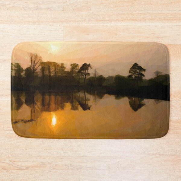 Item preview, Trees and sunset in mist. Image created using geometric shapes designed and sold by EdgyEdgeArt.