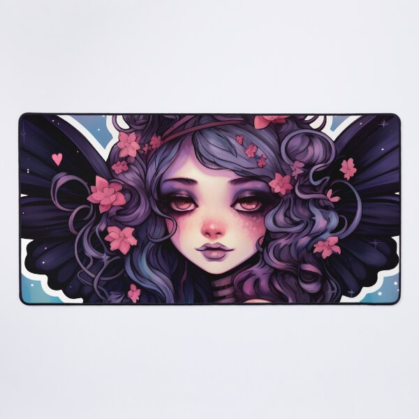 Item preview, Adorable Pastel Goth Magical Fairy in Midnight Garden designed and sold by 20th-eclipse.