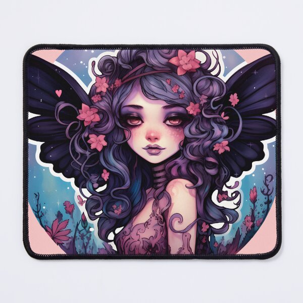 Item preview, Adorable Pastel Goth Magical Fairy in Midnight Garden designed and sold by 20th-eclipse.
