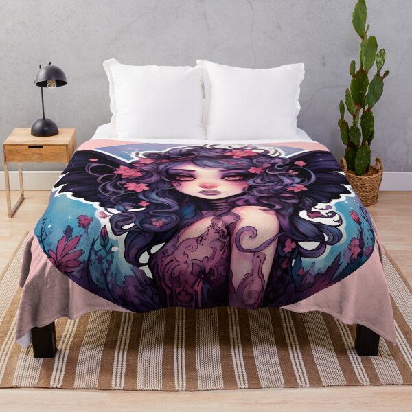 Item preview, Adorable Pastel Goth Magical Fairy in Midnight Garden designed and sold by 20th-eclipse.