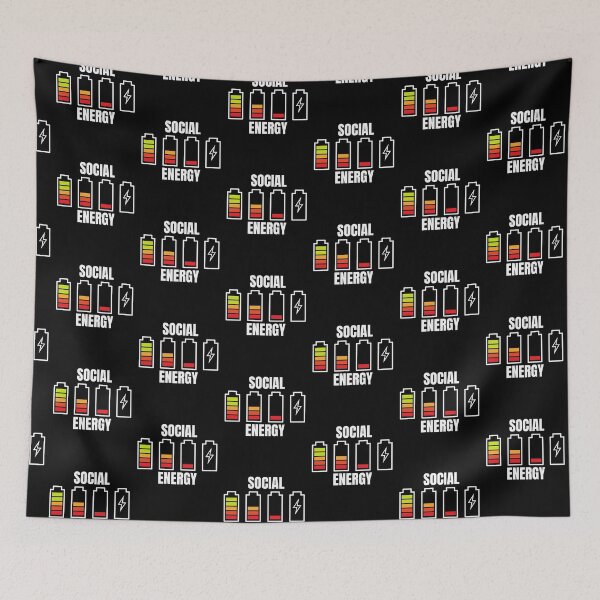 Item preview, Social Battery Social Energy Introvert designed and sold by ArtFromBeyond.