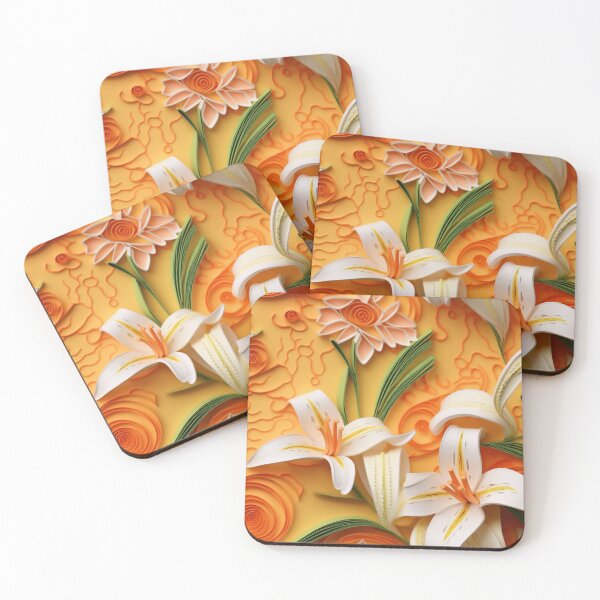 Item preview, Lily Whirl: Paper Quilling Seamless Pattern designed and sold by EVA4designs.