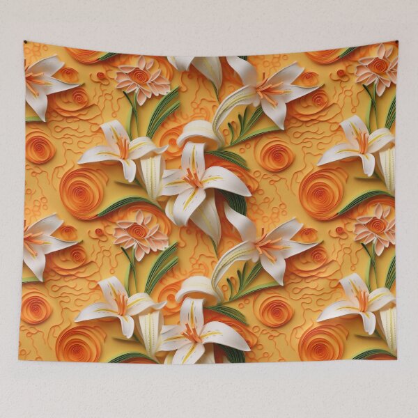 Item preview, Lily Whirl: Paper Quilling Seamless Pattern designed and sold by EVA4designs.