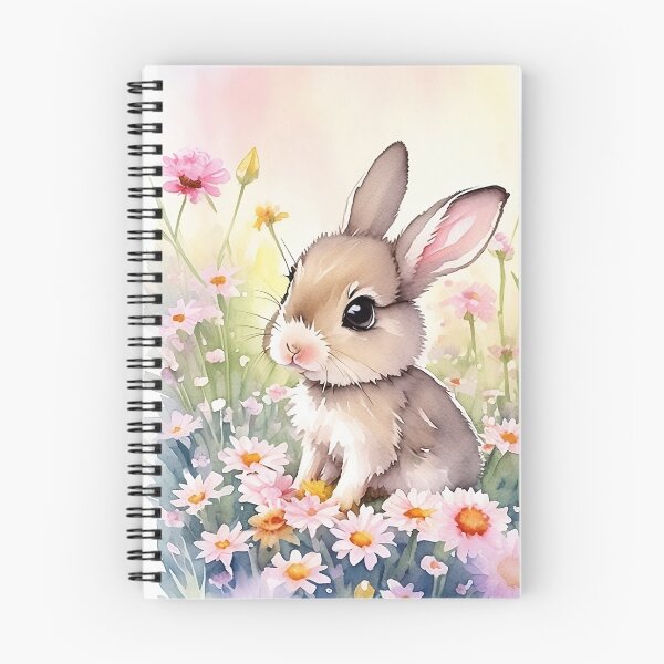 Item preview, Little Bunny in the Garden Flower Watercolor Series1 designed and sold by FlowerAlice.