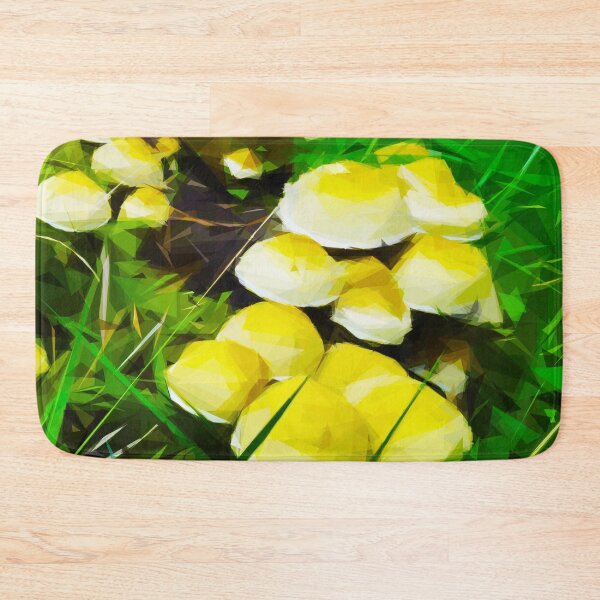 Item preview, Mushrooms growing in grass. Image created using geometric shapes designed and sold by EdgyEdgeArt.