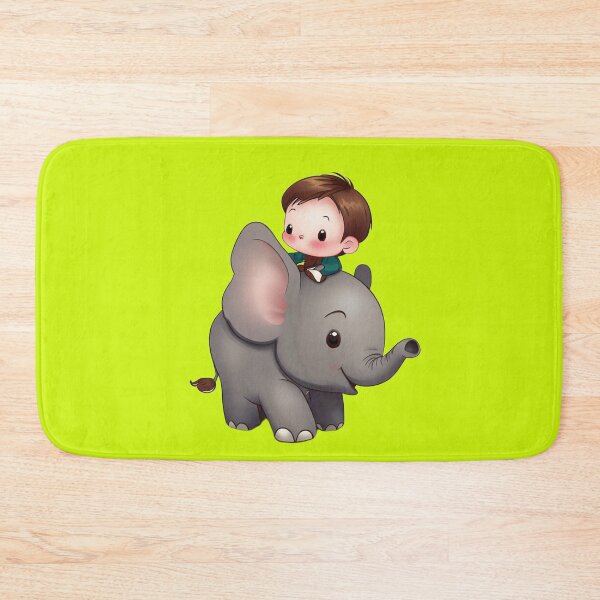 Item preview, A cartoon elephant with a beautiful baby riding on it designed and sold by Shadyshoo.