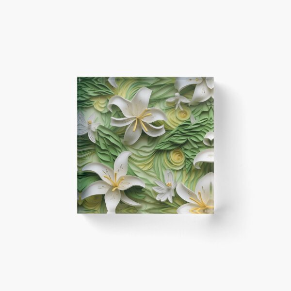 Item preview, Quilled Beauty: Delicate Lilies Seamless Design designed and sold by EVA4designs.