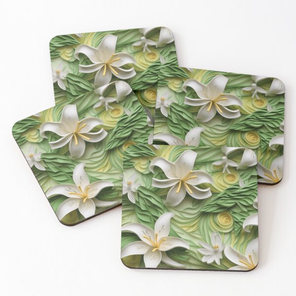 Item preview, Quilled Beauty: Delicate Lilies Seamless Design designed and sold by EVA4designs.
