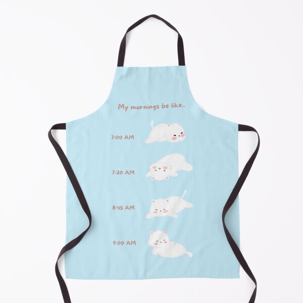 Item preview, Lazy White Cat Morning Routine designed and sold by JileeArt.