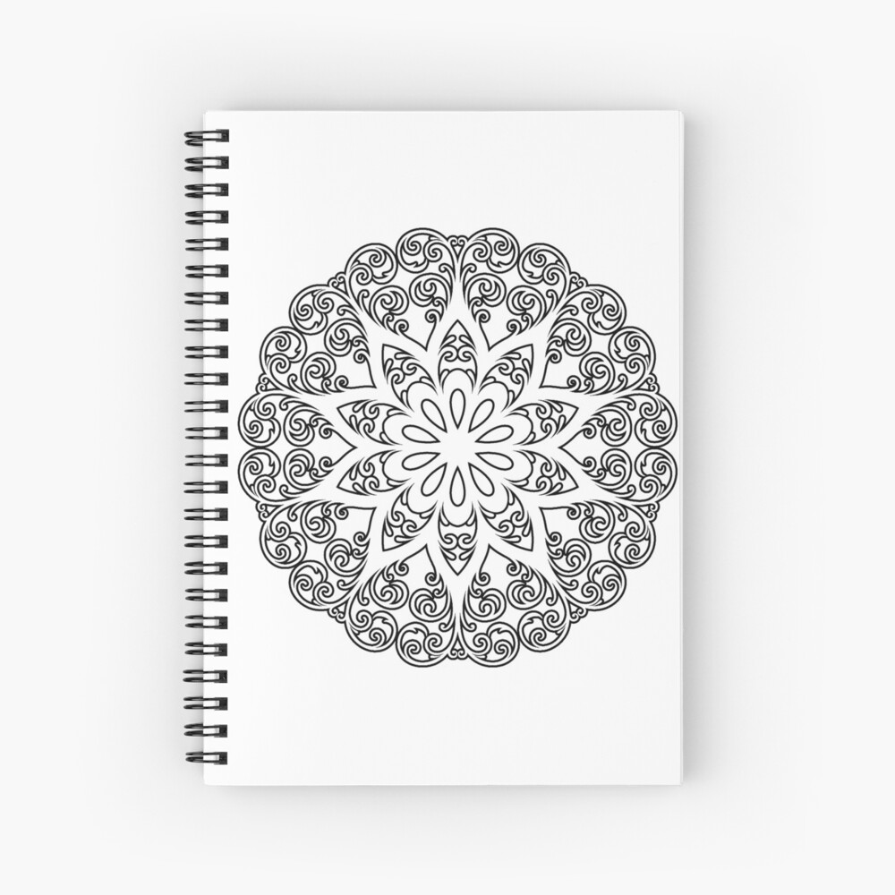 Color Your Own MANDALA - DIY Coloring Book 01 Spiral Notebook for