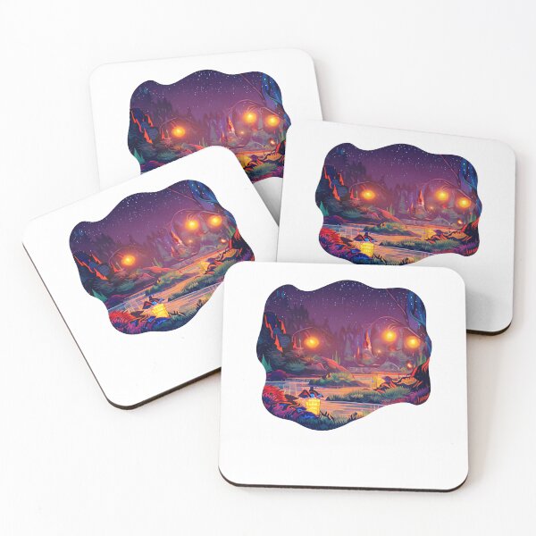 Item preview, Magic Lantern Lighting Lake Water Pond Reflection Watercolor designed and sold by Royal-teiner.