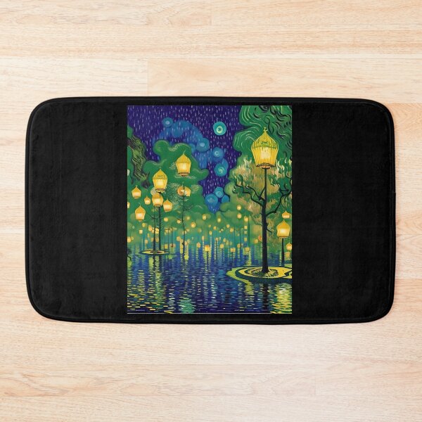 Item preview, Magic Lantern Lighting Lake Water Pond Reflection Watercolor designed and sold by Royal-teiner.