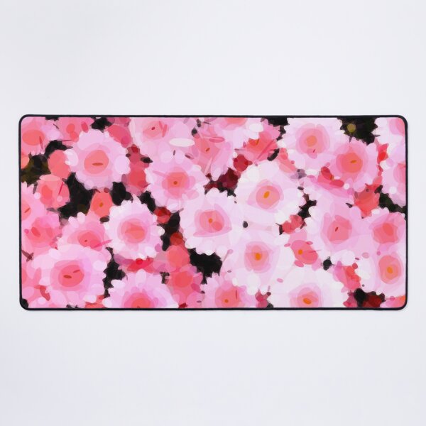 Item preview, Pink flowers with pink centres. Image created using geometric shapes designed and sold by EdgyEdgeArt.