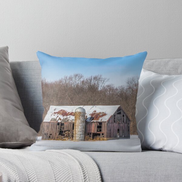 Item preview, Snowy Old Barn and Silo designed and sold by Kenneth Keifer.