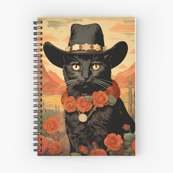 Item preview, Retro Vintage Cowboy Black Cat - Whiskered Wild West Adventure  designed and sold by KittyStampedeCo.