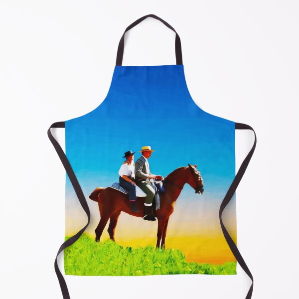 Item preview, Spanish couple on a horse at sunrise. Image created using geometric shapes designed and sold by EdgyEdgeArt.