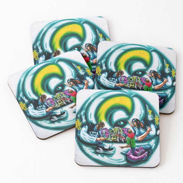 Item preview, A landscape enriched by graffiti and street art designed and sold by PixieDustAIArt.