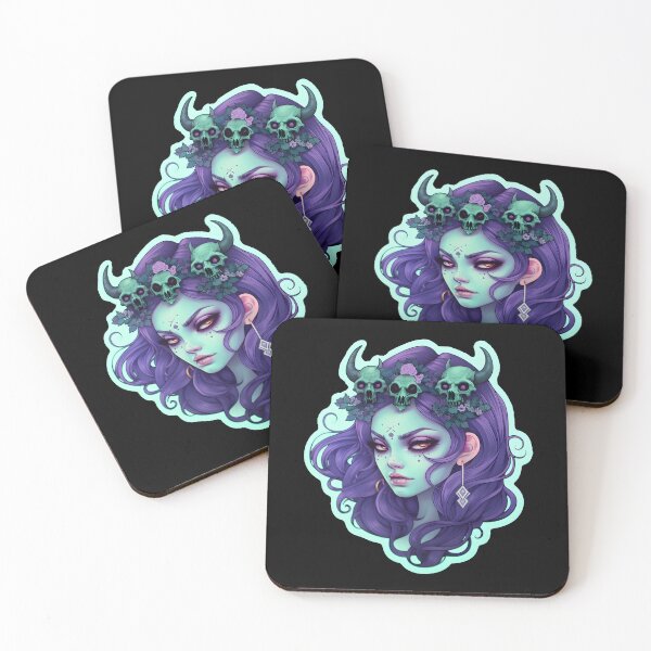 Item preview, Dark Wild Witch with Horned Skulls designed and sold by 20th-eclipse.