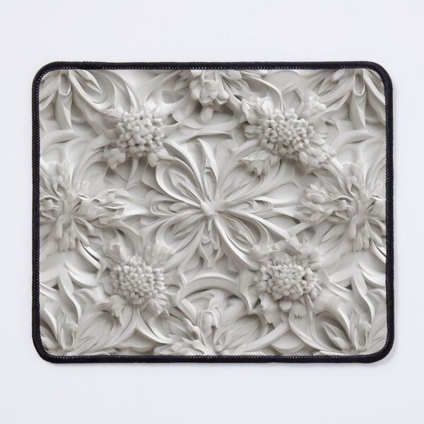 Item preview,  3D White Velvet Flower Seamless Pattern designed and sold by aweartome.