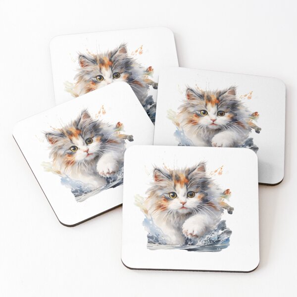 Item preview, Watercolor Kitten Painting designed and sold by aurahealing.