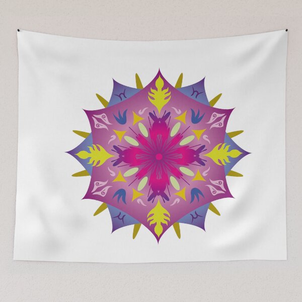 Item preview, Colorful Mandala Wheel of Energy Flower Harmony Round Circle Beauty Rainbow designed and sold by WinfinityDesigns.