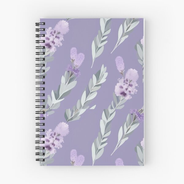 Item preview, Eucalyptus and lavender flower pattern designed and sold by RidaSalArt.