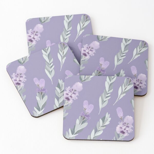 Item preview, Eucalyptus and lavender flower pattern designed and sold by RidaSalArt.