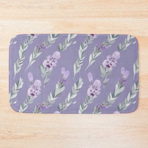 Item preview, Eucalyptus and lavender flower pattern designed and sold by RidaSalArt.