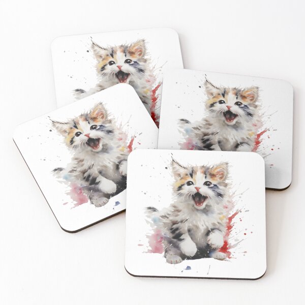Item preview, Feline Watercolor Portrait designed and sold by aurahealing.